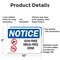 Signmission Gun Free Drug Free Zone, 10 in W x Rectangle, Aluminum OS-2PACK-NS-A-710-L-15754 - alternate 7